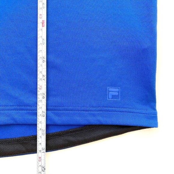 FILA Mens Athletic 1/4 Zip Polo Shirt Size L Long Sleeve Mock Neck Run Tennis - Picture 7 of 7
